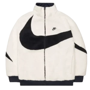 Nike Big Swoosh Reversible Boa Jacket – Black/Sail