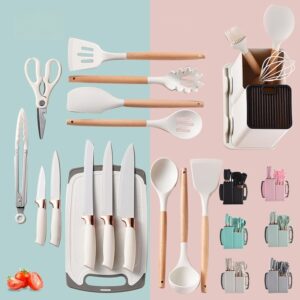 19PCS Kitchen Wares & Utensils – Silicone & Stainless Steel